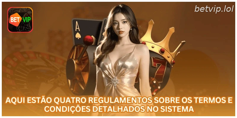 Aqui estão quatro regulamentos sobre os termos e condições detalhados no sistema.