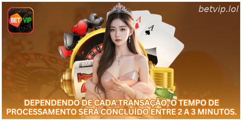 Dependendo de cada transação, o tempo de processamento será concluído entre 2 a 3 minutos.